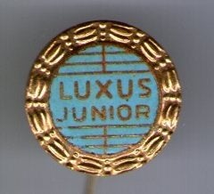 LUXUS Junior blauw email op koper bromfiets speldje ( G_169), Verzamelen, Verzenden, Zo goed als nieuw, Transport, Speldje of Pin