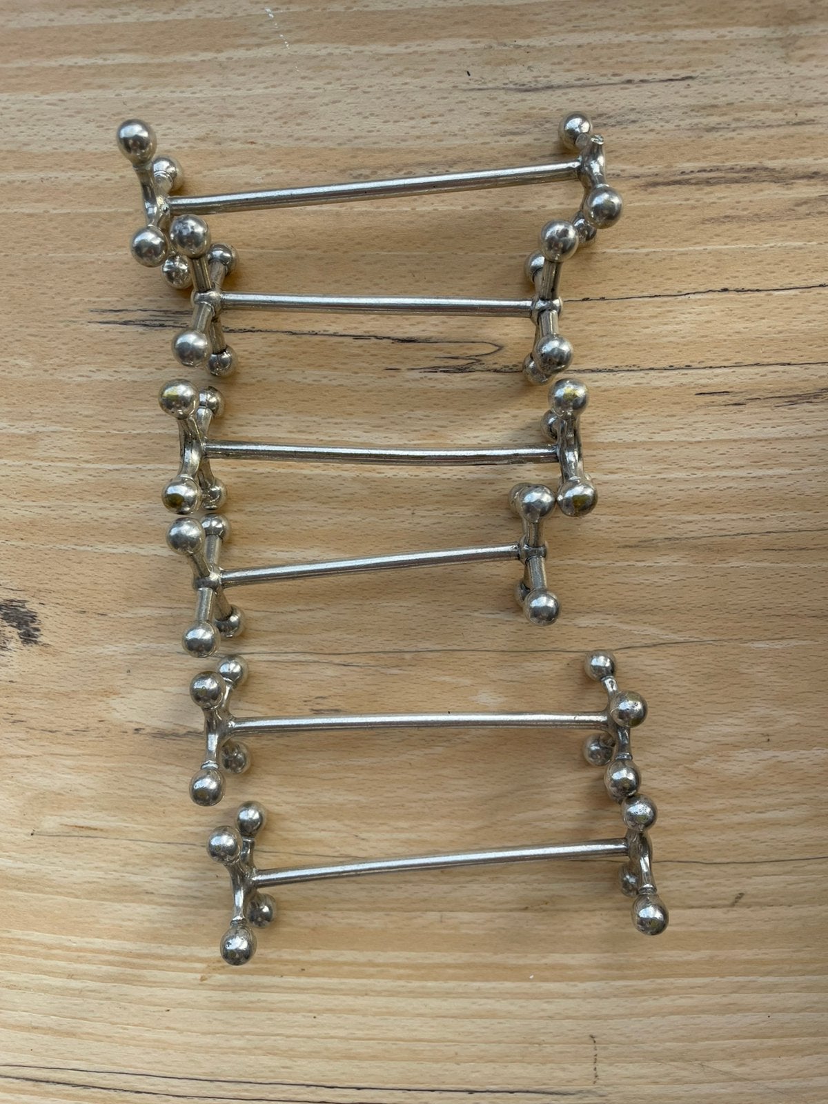 Messen leggers zilver plated - 6 stuks, Antiek en Kunst, Ophalen of Verzenden