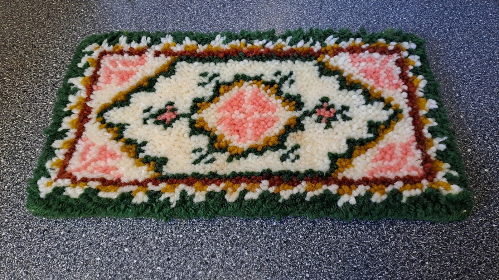 Vintage Handgemaakt Kleedje / Loper – Retro Inca Patroon, Minder dan 50 cm, Onbekend, Ophalen of Verzenden, Zo goed als nieuw