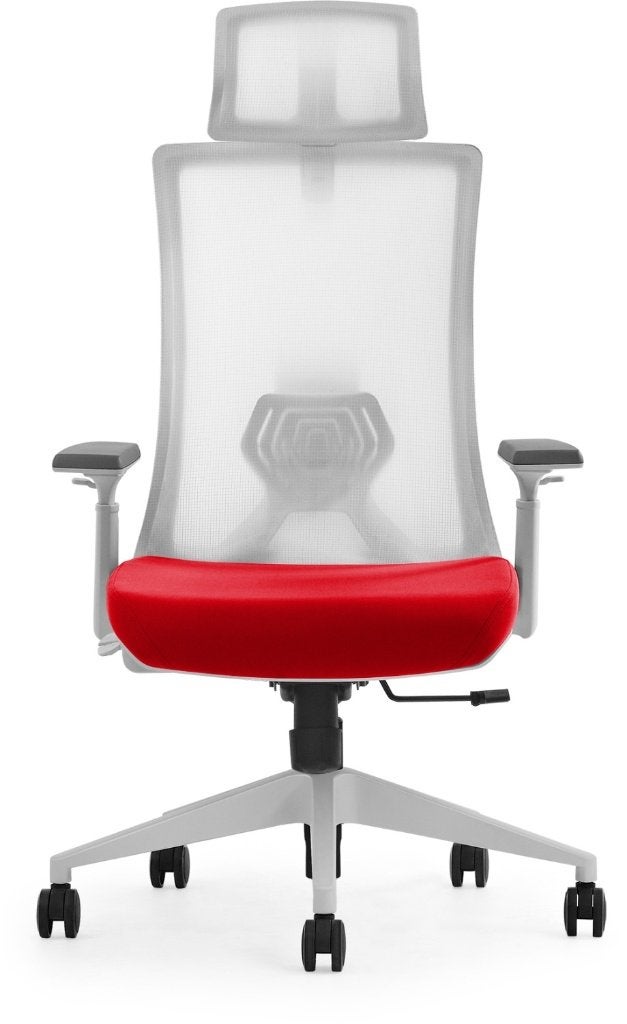 ACTIE! Euroseats Verona bureaustoel (Rood/Wit), Ophalen of Verzenden, Ergonomisch, Nieuw, Wit