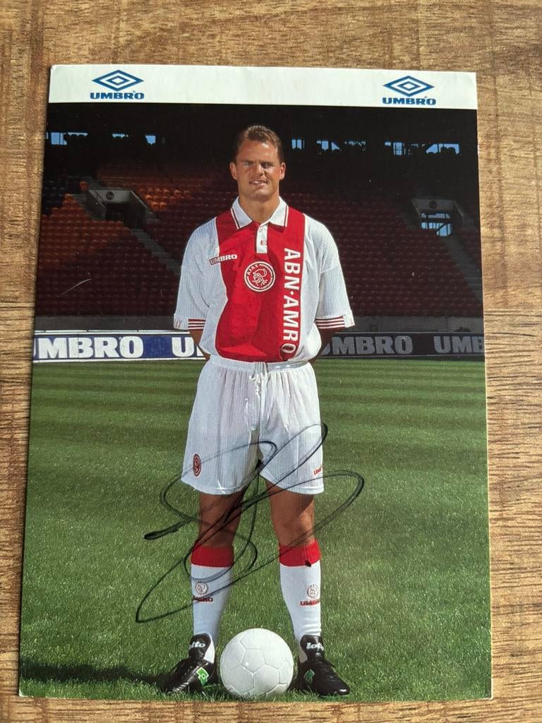 Frank de Boer - Ajax Spelerskaart met Handtekening, Ophalen of Verzenden, Ajax, Spelerskaart