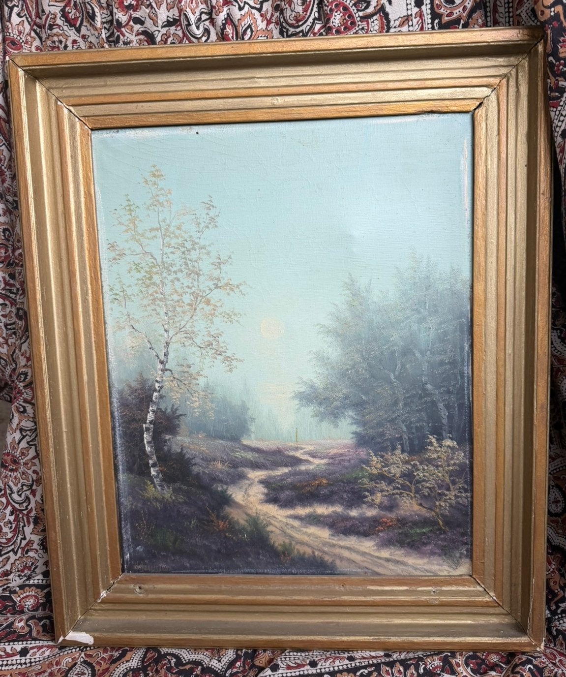 Mooie Hollands heidelandschap schilderij  van J.v. Raamsdonk, Antiek en Kunst, Kunst | Schilderijen | Klassiek, Ophalen of Verzenden