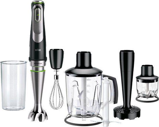 Staafmixer Braun MultiQuick 9 met accesoires, in goede staat, 1 tot 2 liter, Ophalen, Zo goed als nieuw, 3 snelheden of meer