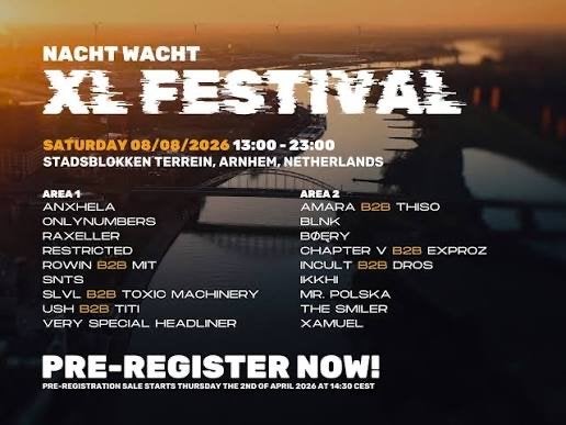 ️ Ticket Nachtwacht XL festival (08/08), Eén persoon