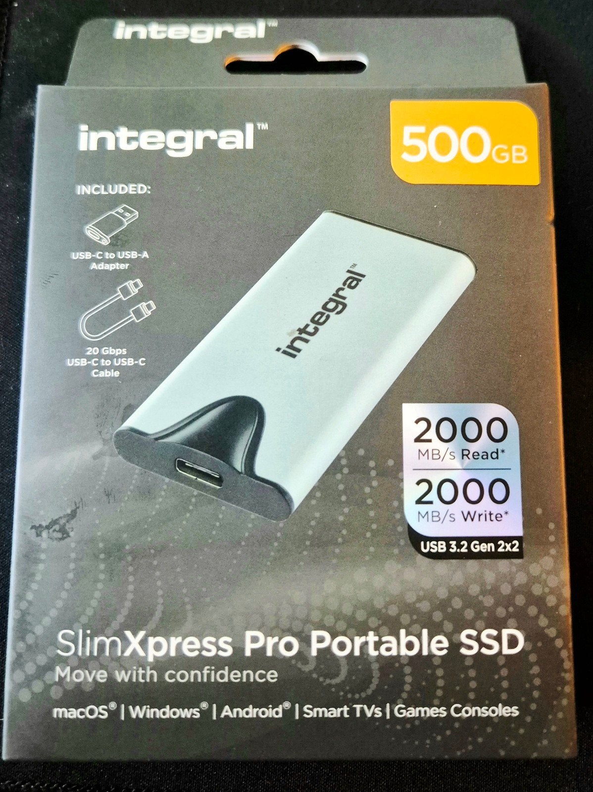 SlimXpress Pro Portable SSD 500GB USB 3.2 Gen 2x2, Computers en Software, Harde schijven, SSD, Nieuw, Ophalen of Verzenden, Overige aansluitingen
