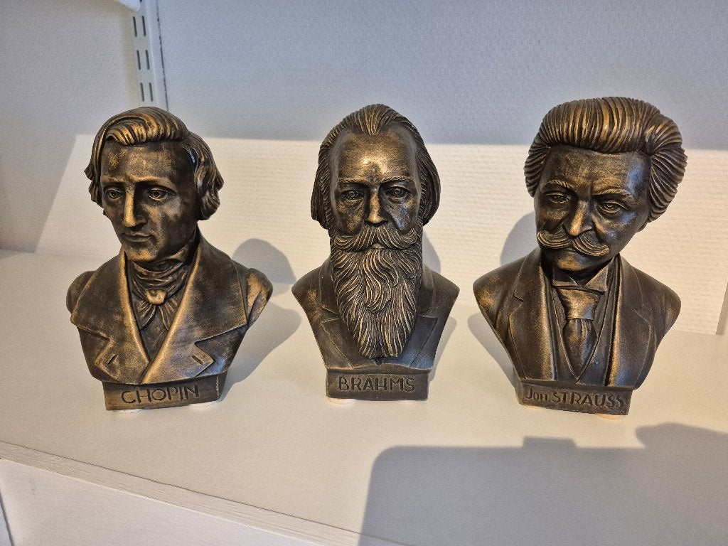 Borstbeelden, Bustes, Antiek en Kunst, Overige onderwerpen, Minder dan 20 cm, Gips, Buste