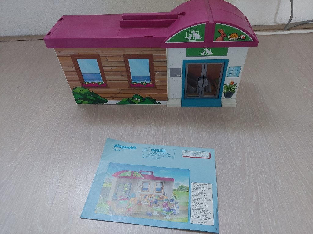 Playmobil Dierenkliniek en Knaagdierenverblijf met Dieren, Ophalen of Verzenden, Gebruikt