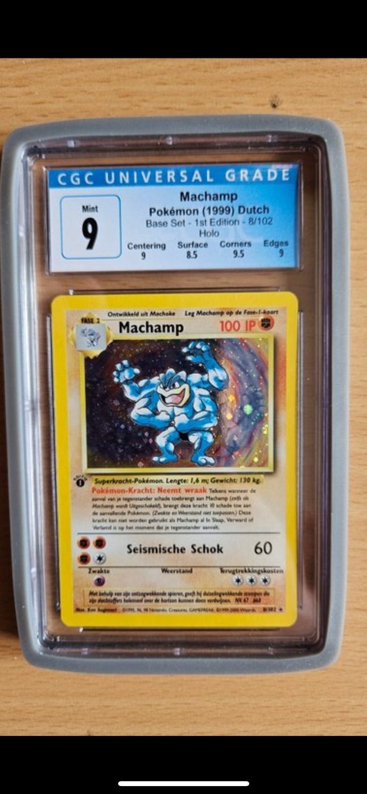 Machamp 1999 first edition holo, Ophalen of Verzenden, Zo goed als nieuw