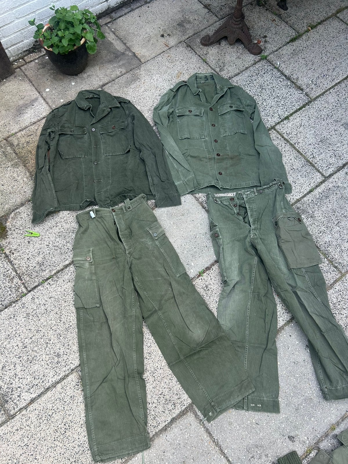 KL/MvO M58 jassen en broeken (aparte verkoop mogelijk), Ophalen of Verzenden, Landmacht, Nederland, Kleding of Schoenen