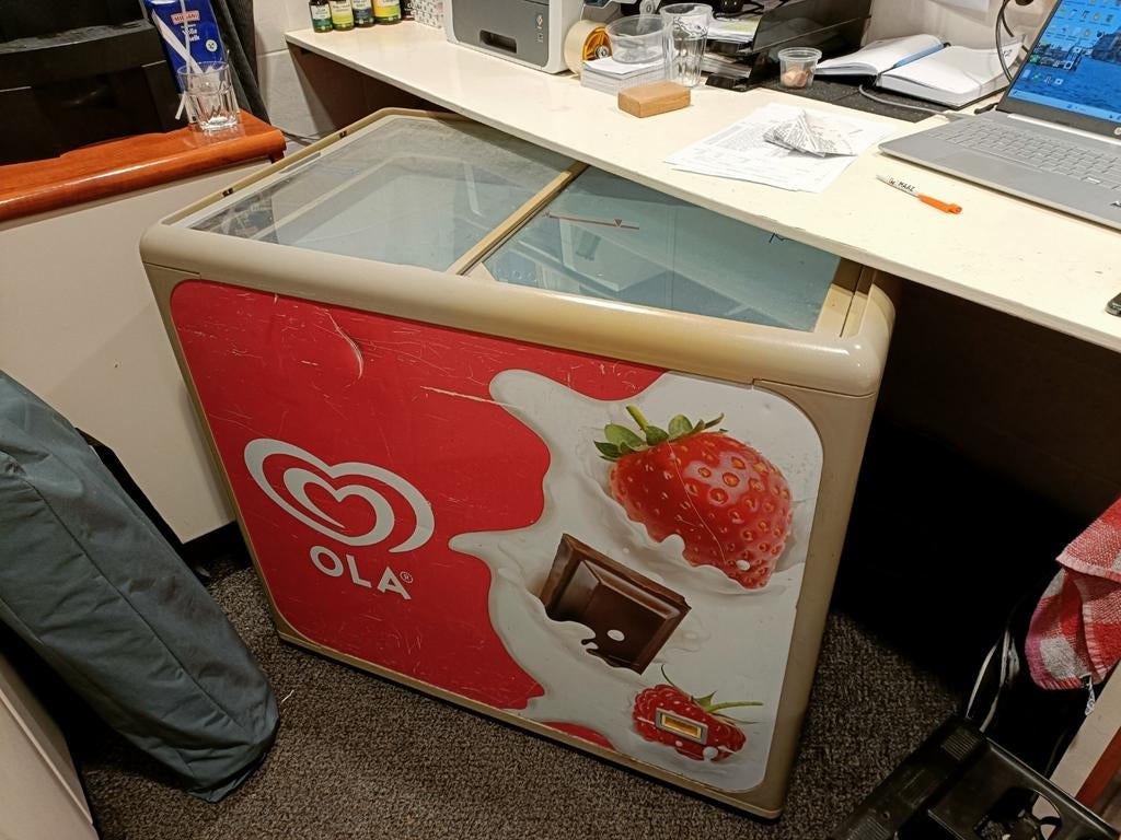 OLA vrieskist met schuifdeksel, Vrieskist, Gebruikt, Ophalen, 85 tot 120 cm