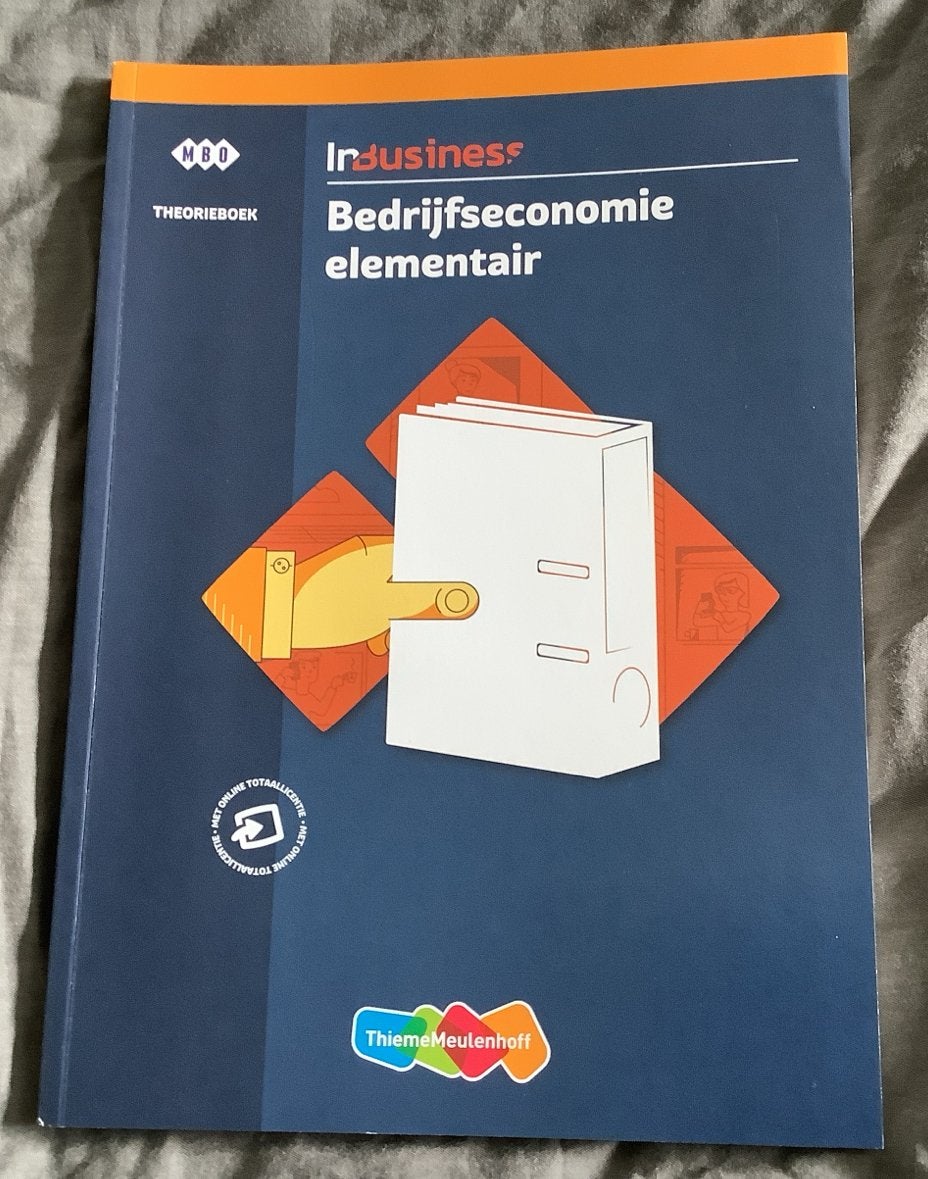 InBusiness Bedrijfseconomie Elementair Theorieboek, Boeken, Ophalen of Verzenden, Gamma, Zo goed als nieuw, MBO