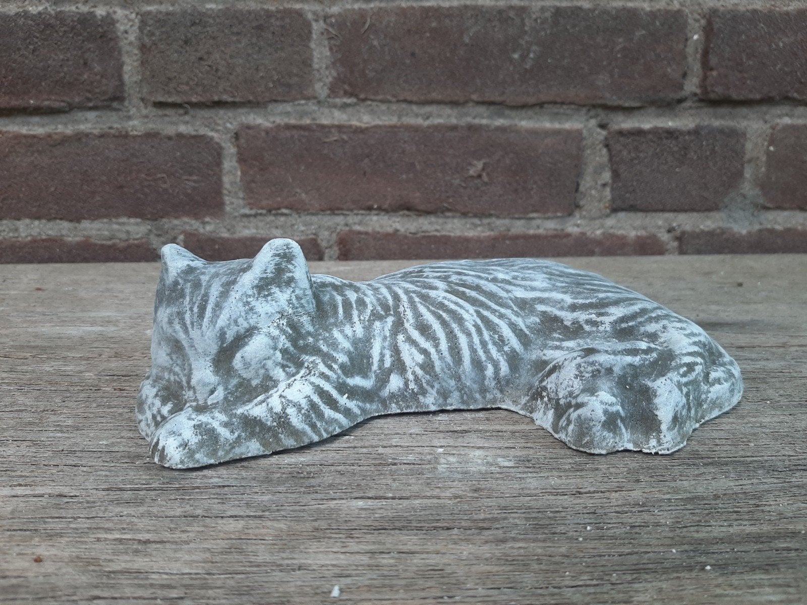 Poes kat betonnen beeld tuinbeeld poesjes beeldje katje, Tuin en Terras, Ophalen of Verzenden, Nieuw