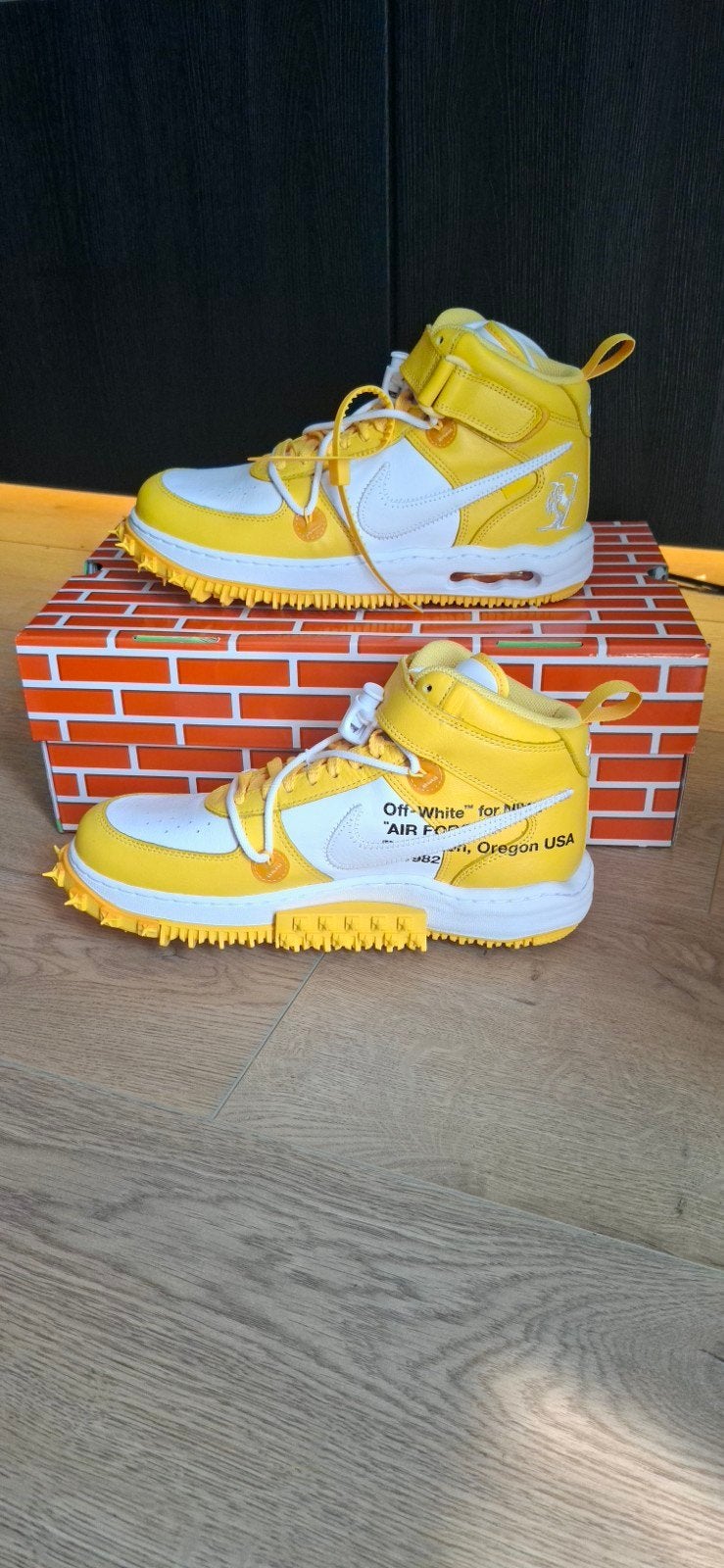 nike air force mid " Off White " maat 43 nieuw, Nike x off white, Wit, Nieuw, Ophalen of Verzenden