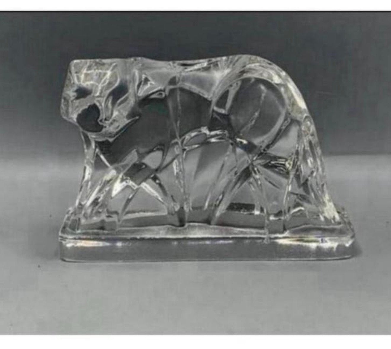 Baccarat Crystal Art Deco-sculptuur Kristal tijger Chevalier, Ophalen of Verzenden