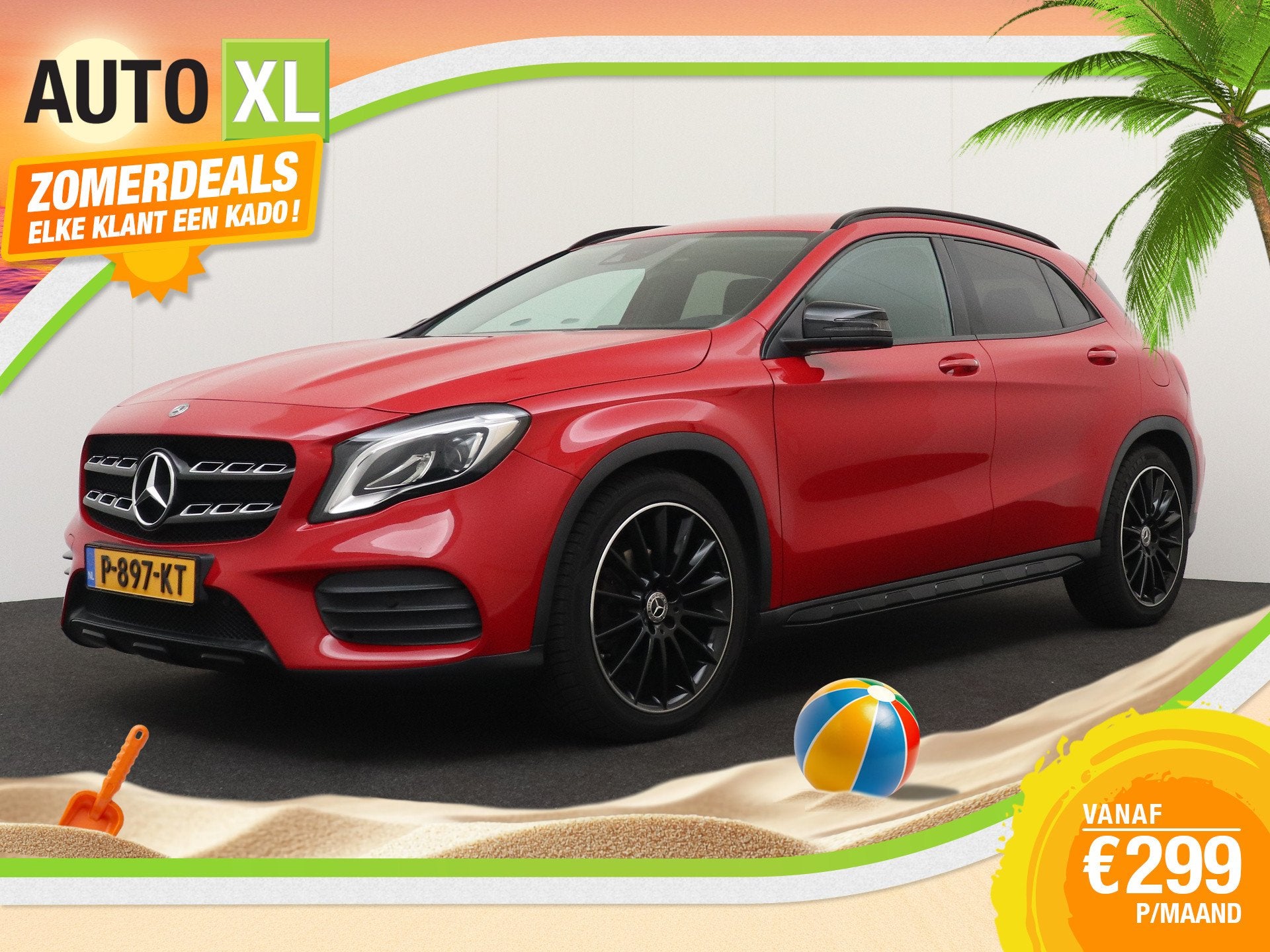 Mercedes-Benz GLA 200 157 PK Aut. AMG Night Leder/Sportstoel, Dealer onderhouden, Gebruikt, 715 kg, Bedrijf