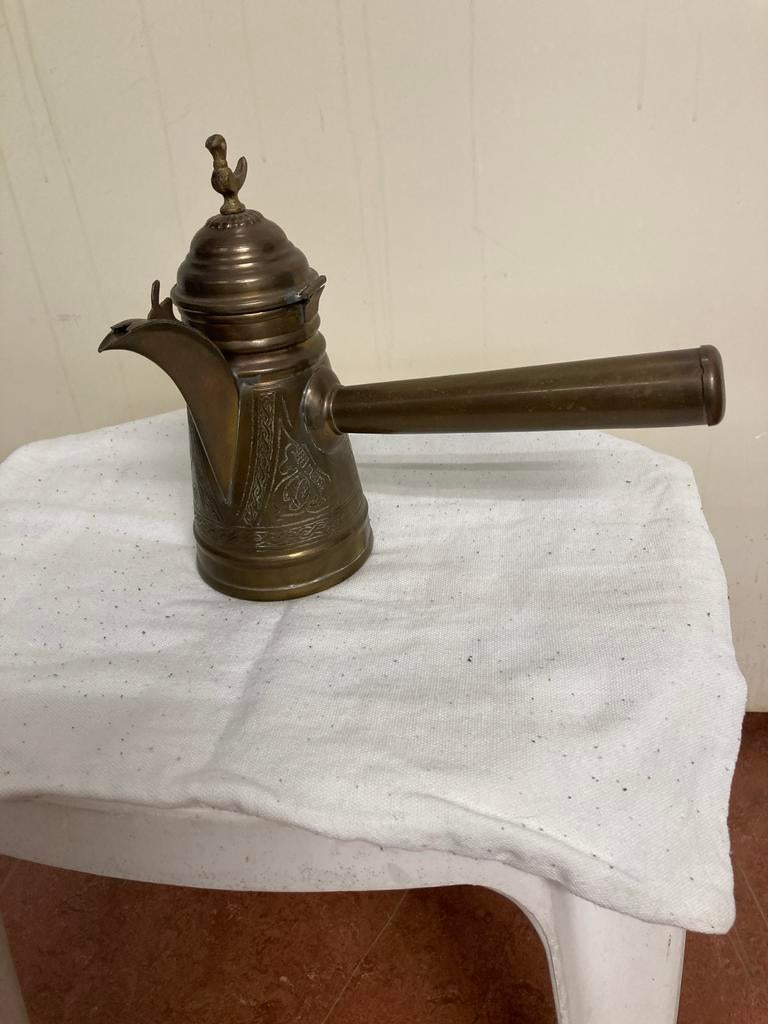 Antieke Arabische koffiepot - Dallah, Ophalen of Verzenden, Koper