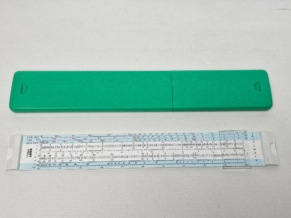 # Vintage KENT 7153LL Rekenliniaal met Etui - 1960, Ophalen of Verzenden