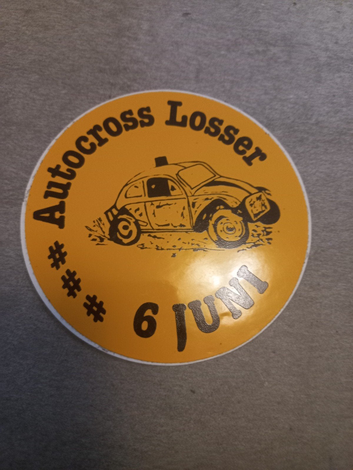 Vintage Autocross Losser Sticker - 6 Juni, Ophalen of Verzenden