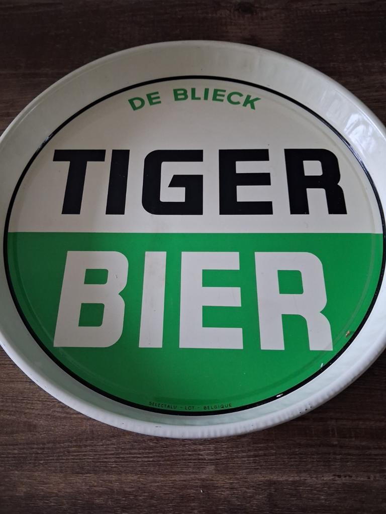 Vintage Tiger Bier dienblad - Brouwerij De Blieck Aalst, Ophalen of Verzenden