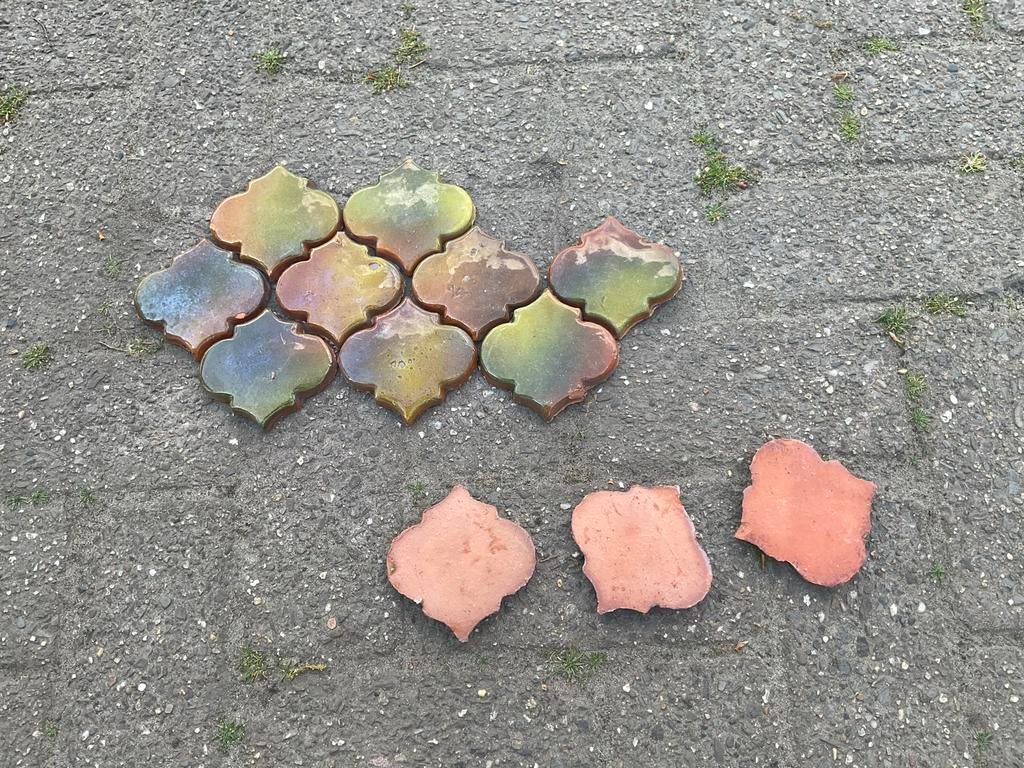 Antieke Franse aardewerk tegeltjes - knutselproject, Antiek en Kunst, Ophalen of Verzenden