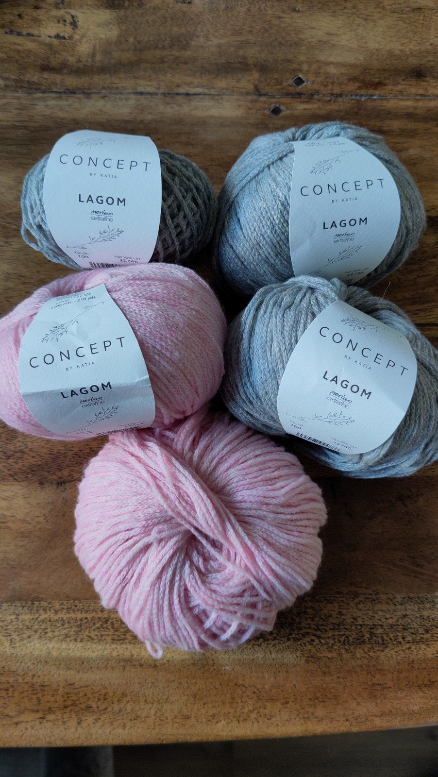 Concept by Katia Lagom wol grijs + roze, Ophalen of Verzenden, Nieuw, Breien of Haken, Wol of Garen
