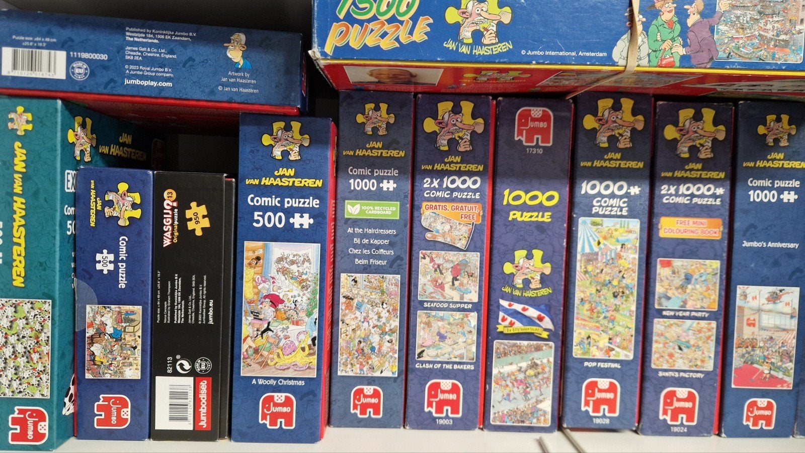 Jan van Haasteren Puzzels, Ophalen, 500 t/m 1500 stukjes, Gebruikt, Legpuzzel