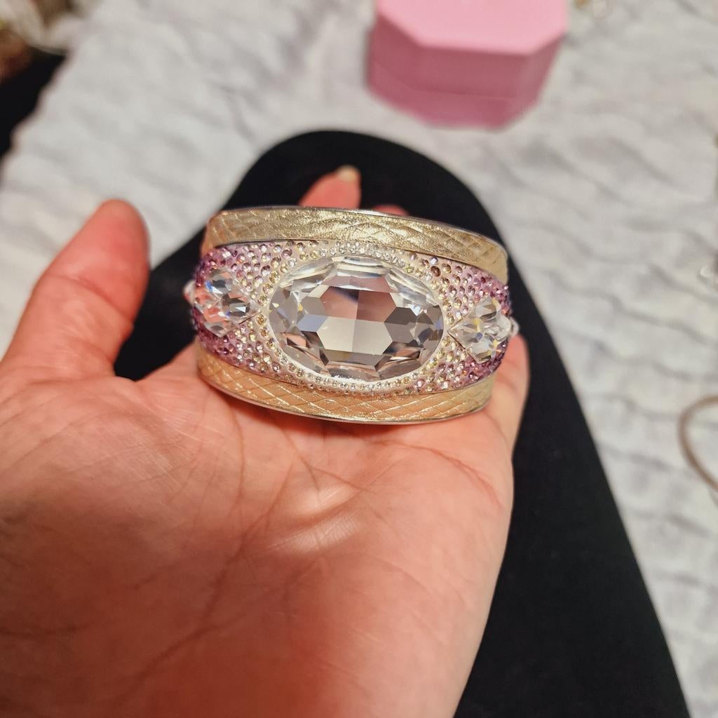 Swarovski Armband/Cuff, Overige materialen, Met strass, Ophalen of Verzenden, Zo goed als nieuw