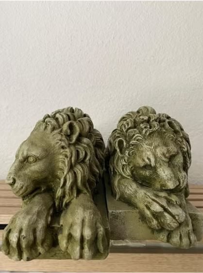 Set Antonia Canova Lions beelden leeuwen, Antiek en Kunst, Overige onderwerpen, Ophalen of Verzenden, 20 - 50 cm, Overige materialen