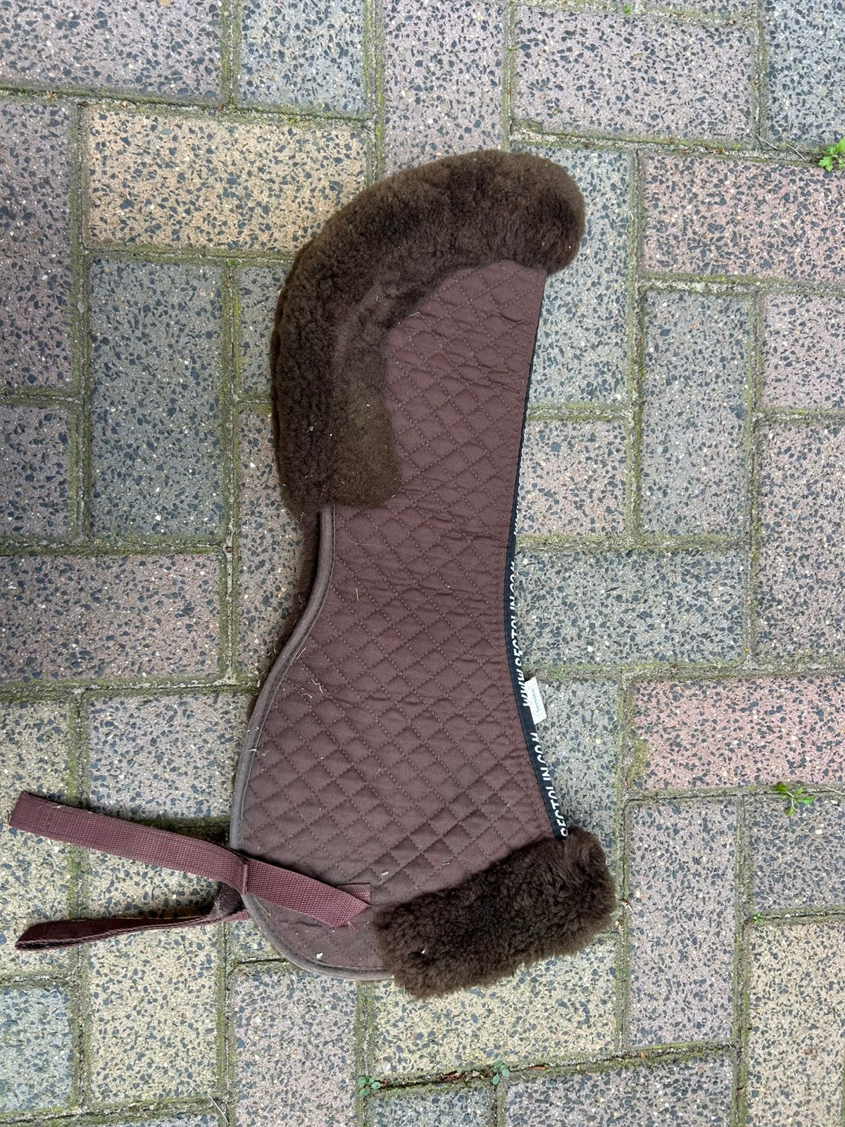 Zadelonderlegger met bont bruin, Dieren en Toebehoren, Ophalen, Zo goed als nieuw