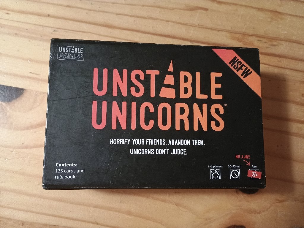 Unstable unicorns NSFW editie, Hobby en Vrije tijd, Gezelschapsspellen | Kaartspellen, Gebruikt, Een of twee spelers, Drie of vier spelers