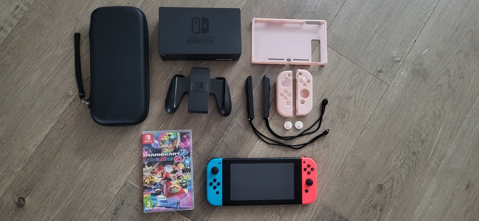 Nintendo Switch met Mario Kart spel, Spelcomputers en Games, Ophalen of Verzenden, Zo goed als nieuw, Switch Original