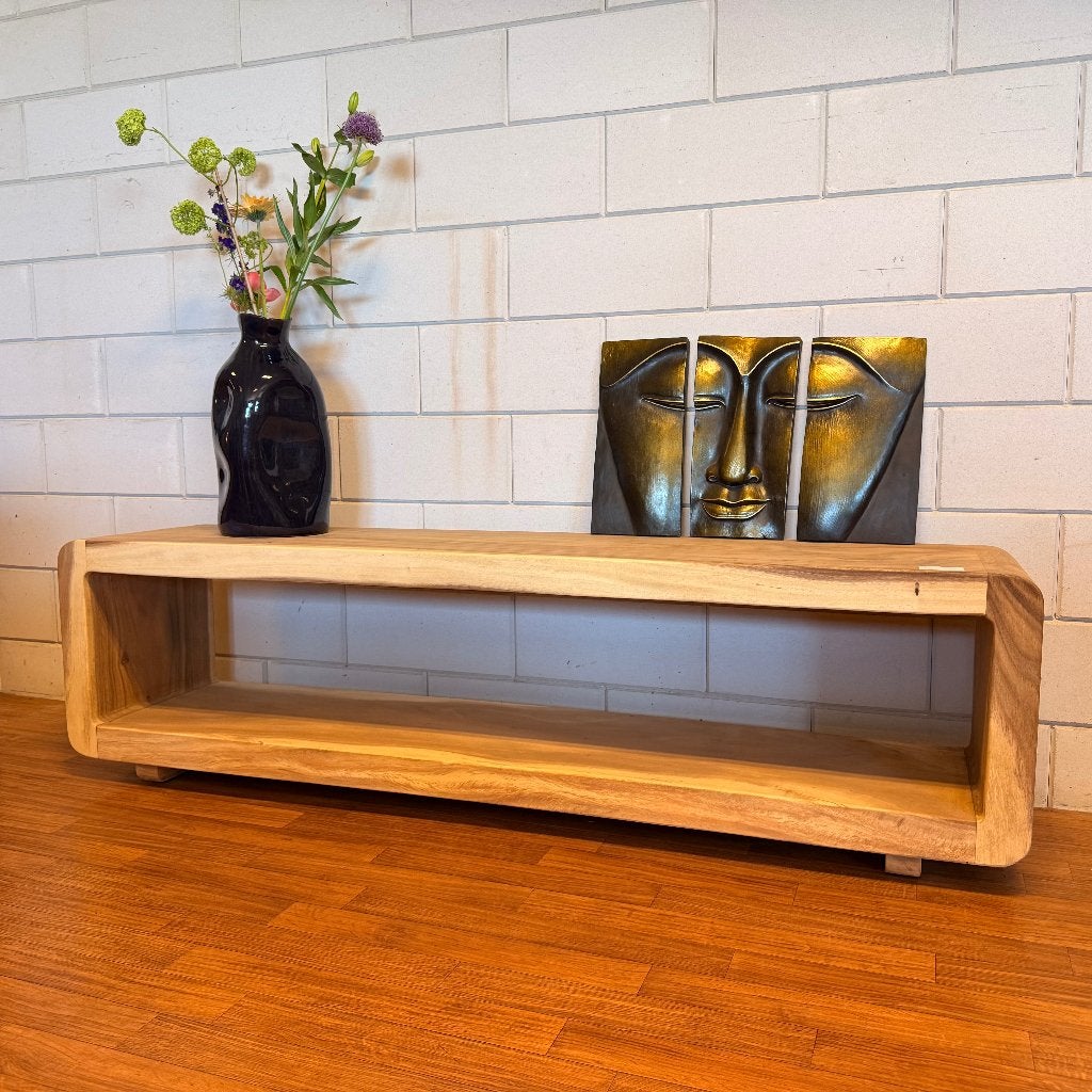 tv meubel hout - 180 cm - massief Suar - Gratis bezorgd