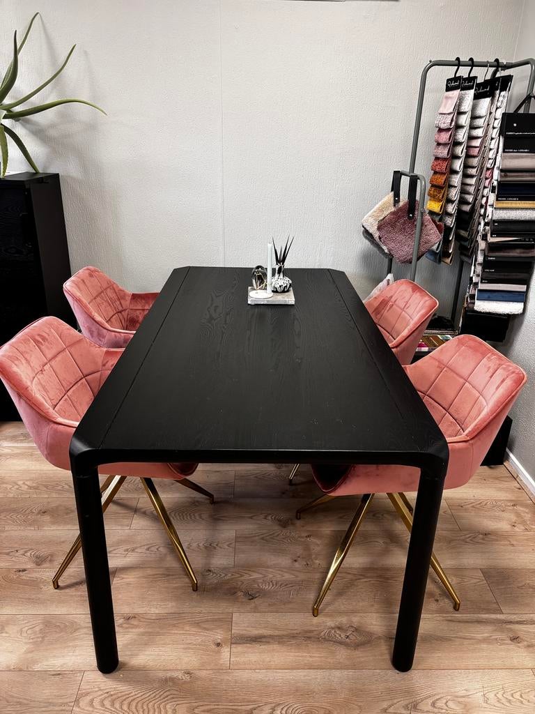 Zuiver houten eettafel Storm, Huis en Inrichting, Tafels | Eettafels, Ophalen, Zo goed als nieuw, Rechthoekig, 50 tot 100 cm