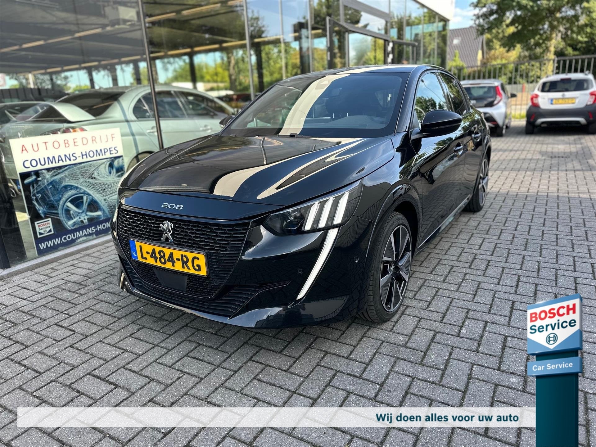 PEUGEOT e-208 EV FULL ELECTRIC 50kWh 136pk GT line, Auto's, Automaat, Gebruikt, Zwart, Zwart