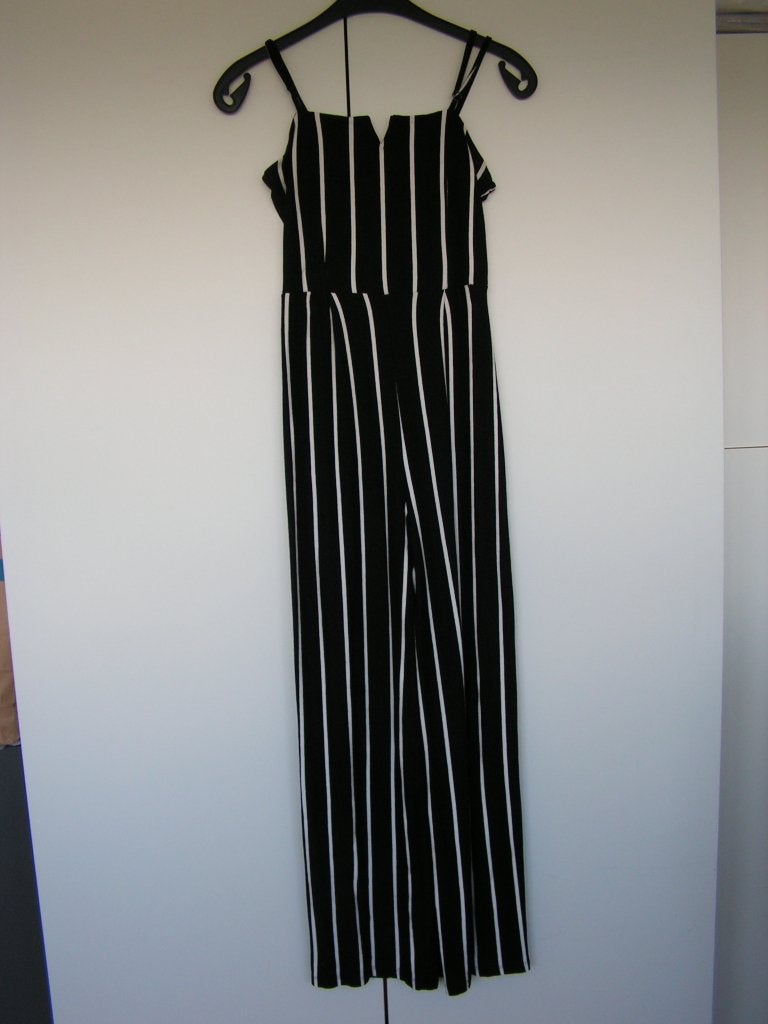 Zwart-wit gestreepte jumpsuit maat XS., Ophalen of Verzenden, Gedragen, Maat 34 (XS) of kleiner, Zwart