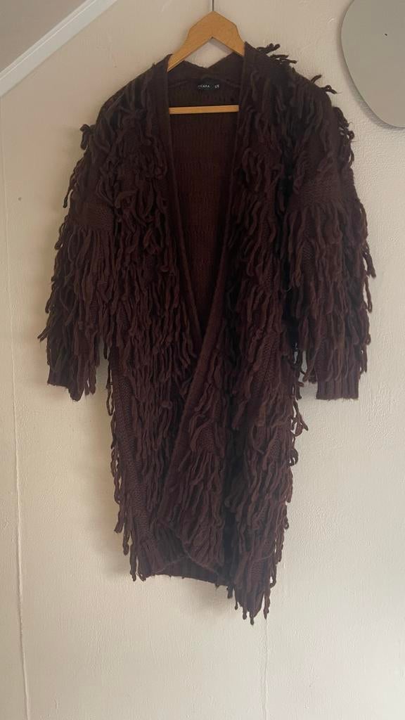 Pescara Bruin Franje Vest - Maat S/M, Ophalen of Verzenden, Zo goed als nieuw, Maat 36 (S), Bruin