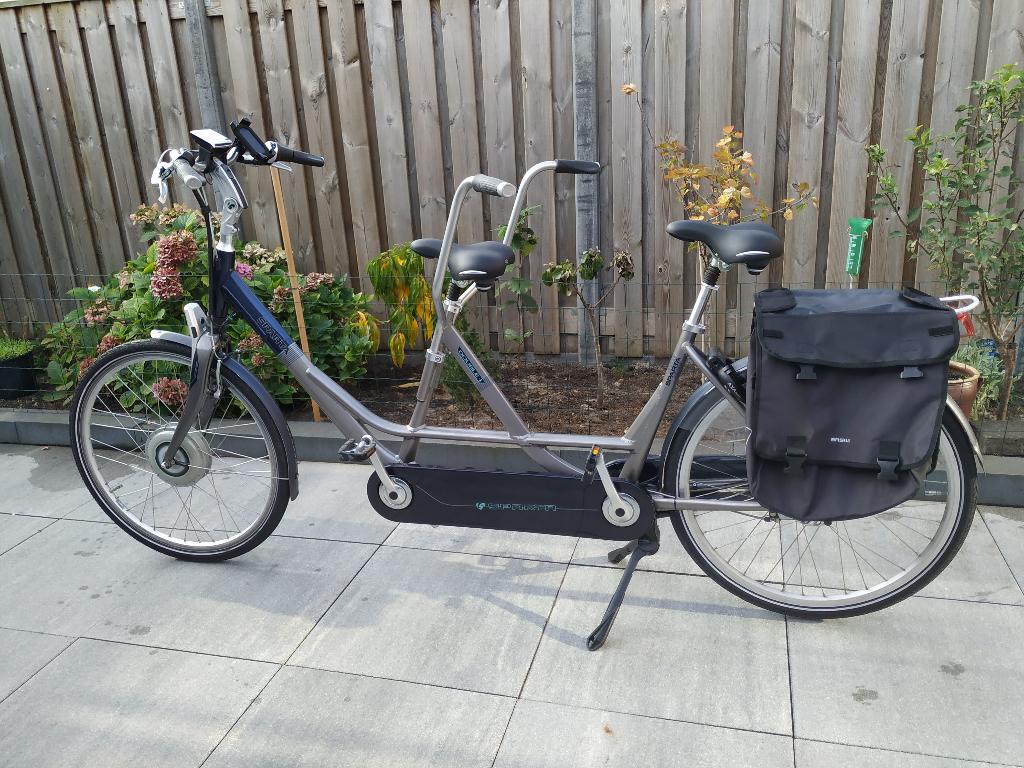 Sparta double i tandem elektrisch + dakdrager, Fietsen en Brommers, Fietsen | Tandems, Minder dan 10 versnellingen, Zo goed als nieuw
