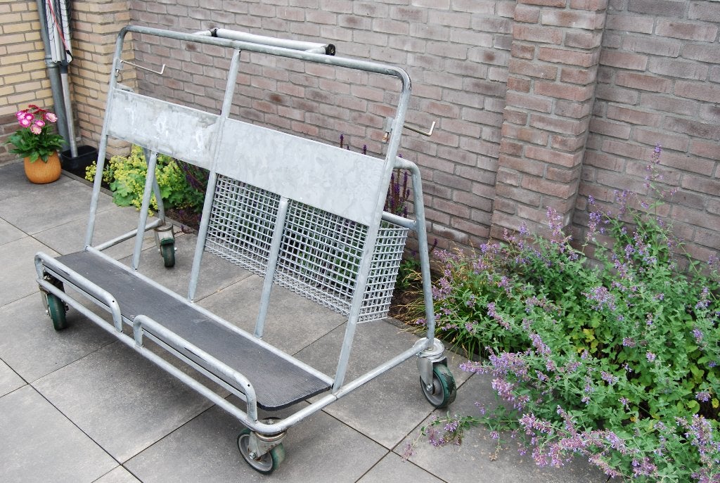 Platenkar / Glas kar volledig gegalvaniseerde fabriekskar ., Doe-het-zelf en Verbouw, 100 liter of meer, Ophalen, Gebruikt, Transportkar