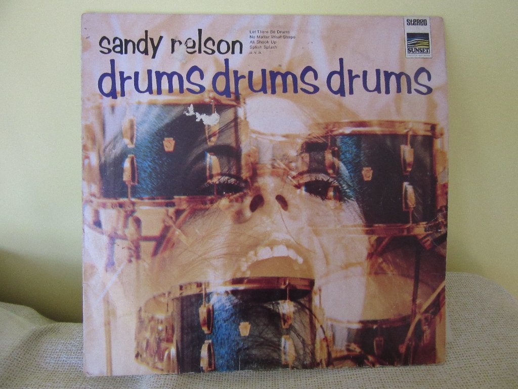 Sandy Nelson   -   Drums Drums Drums, Gebruikt, Ophalen of Verzenden, 12 inch, Poprock