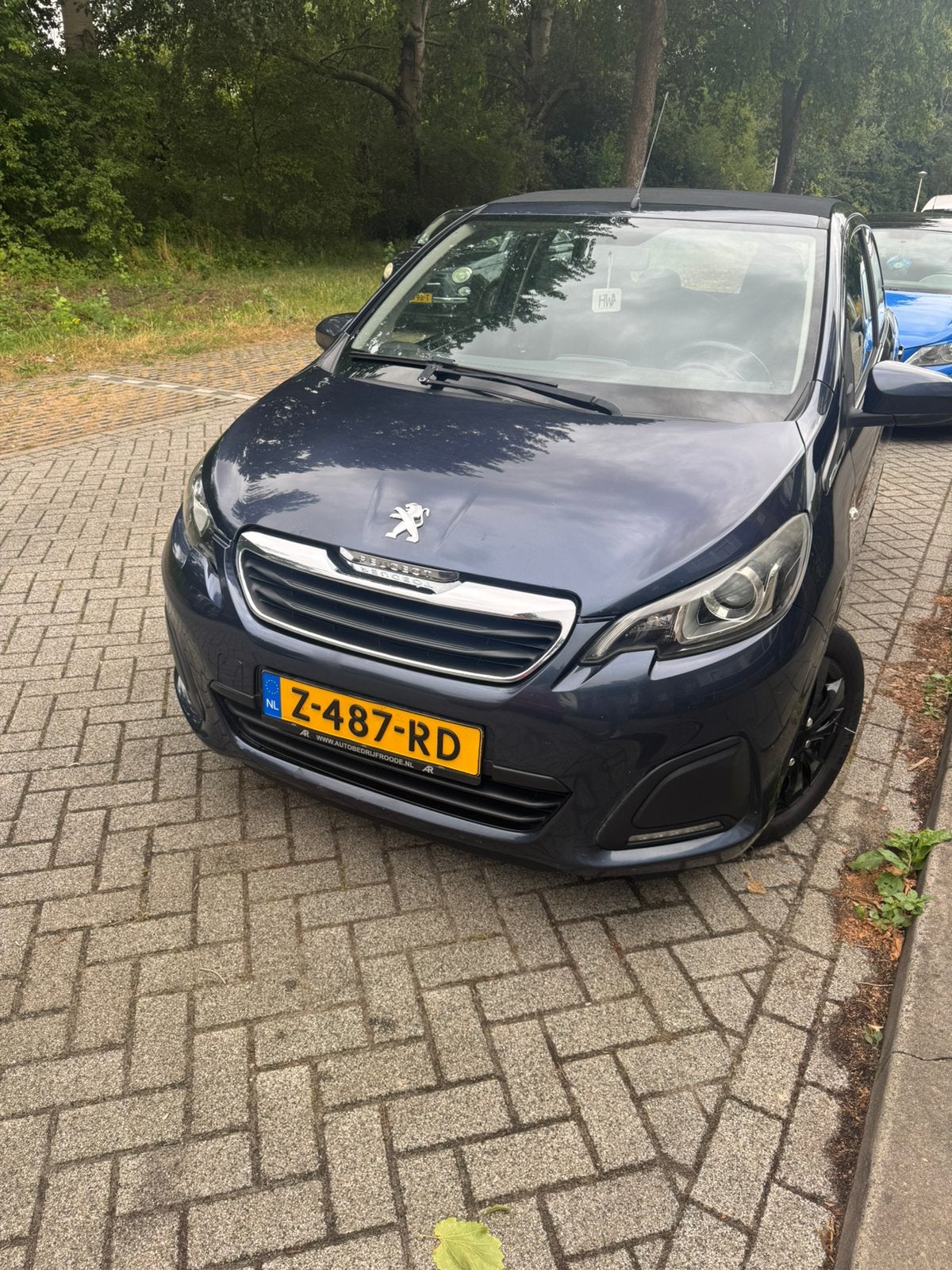 Peugeot 108 1.0 12V E-vti 51KW 5DR 2014 Blauw Cabrio  pano, Auto's, Peugeot, Voorwielaandrijving, Stof, Bedrijf, Handgeschakeld