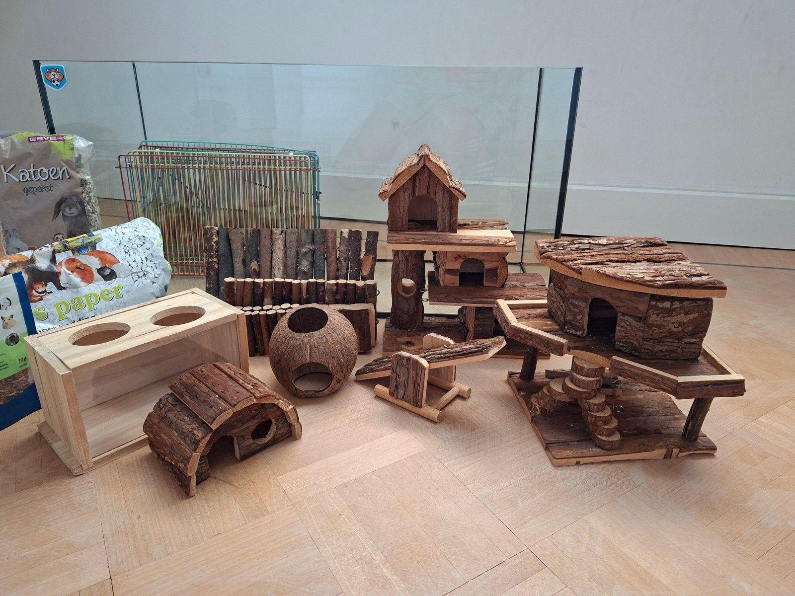 Hamsterverblijf, hamsterscaping met toebehoren, Ophalen of Verzenden, Zo goed als nieuw, Overige typen