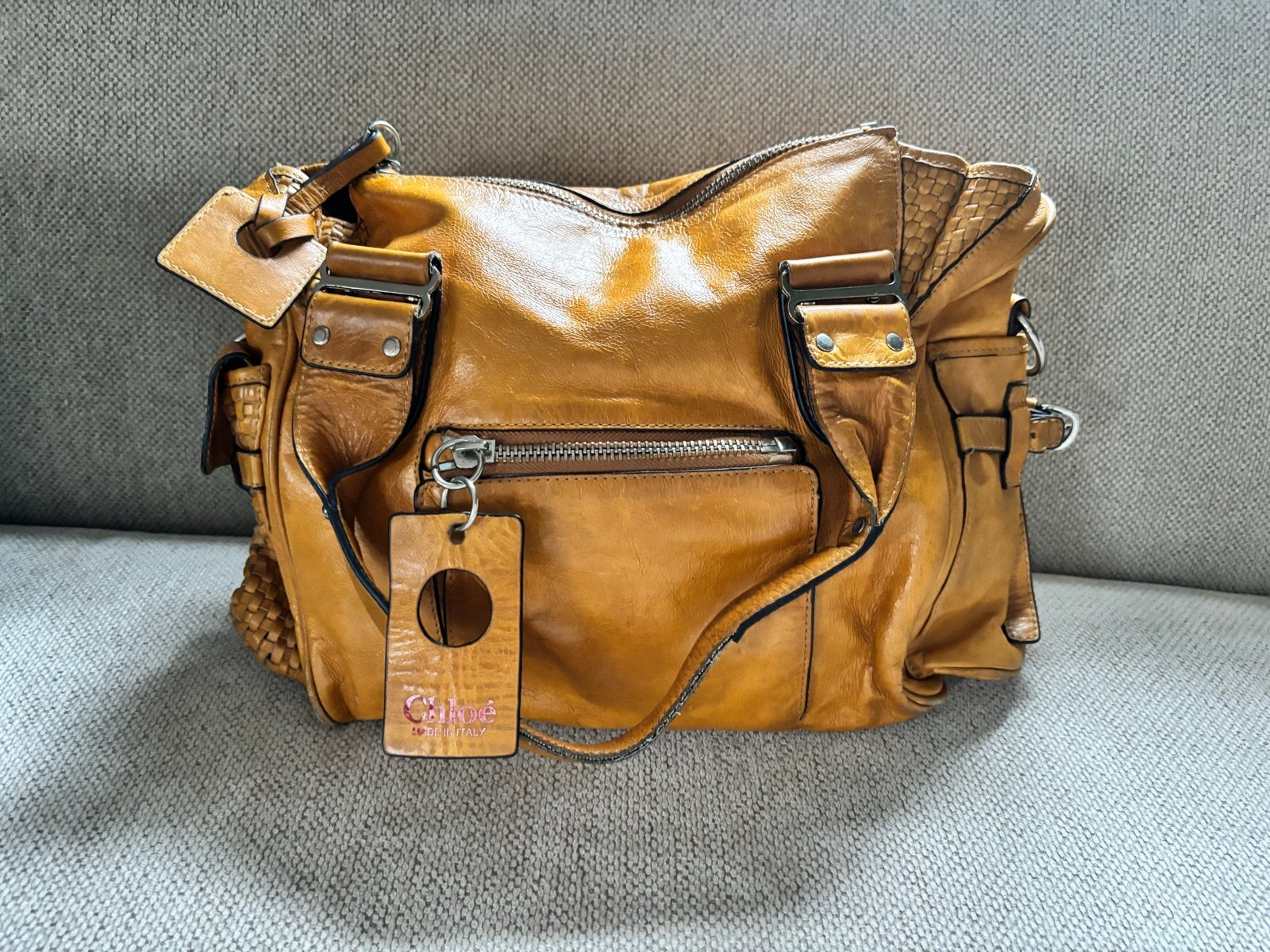 Chloé vintage leren tas, Ophalen of Verzenden, Bruin, Handtas