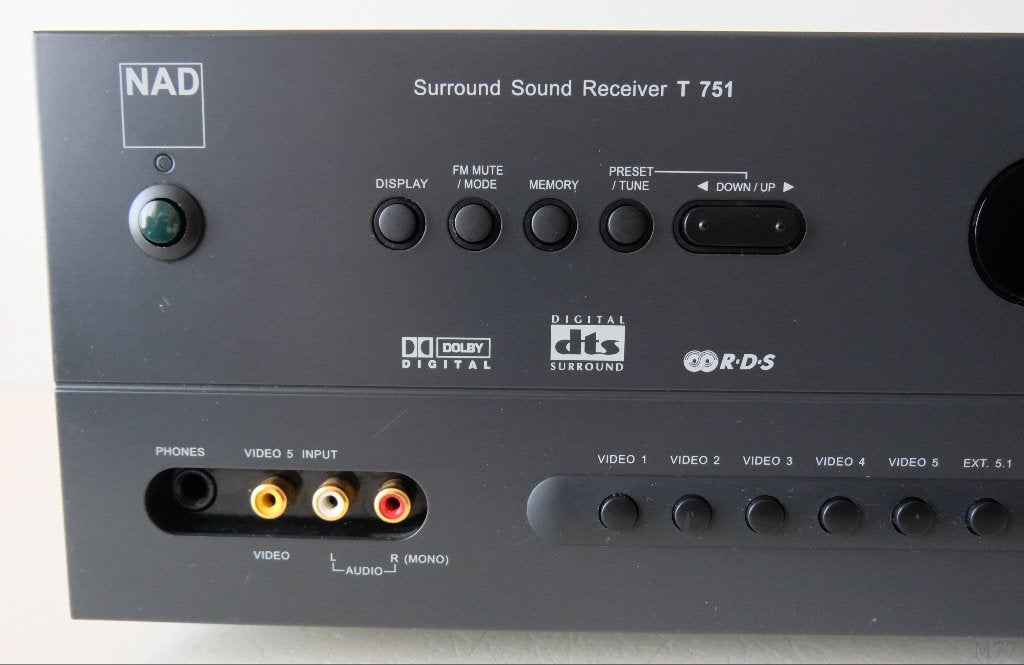 NAD T751 5.1 A/V Surround Receiver, Audio, Tv en Foto, Overige merken, Gebruikt, Ophalen of Verzenden, 60 tot 120 watt