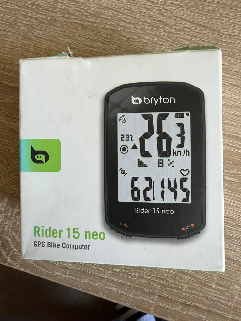 Bryton Rider 15 Neo GPS Fietscomputer – Compleet, Fietsen en Brommers, Fietsaccessoires | Fietscomputers, Ophalen, GPS, Zo goed als nieuw