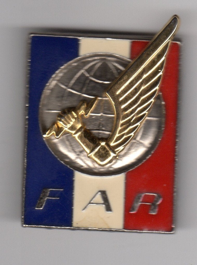 ZWARE BROCHE Rapid Action Force (FAR) FRANKRIJK LEGER EMAILL, Verzamelen, Speldjes, Pins en Buttons, Ophalen of Verzenden, Gebruikt