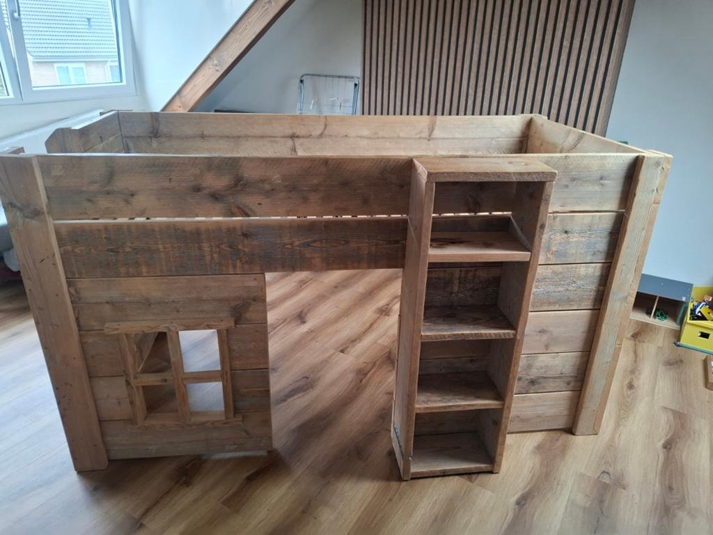 leuke half hoogslaper, Ophalen, Gebruikt, Eenpersoons, 90 cm