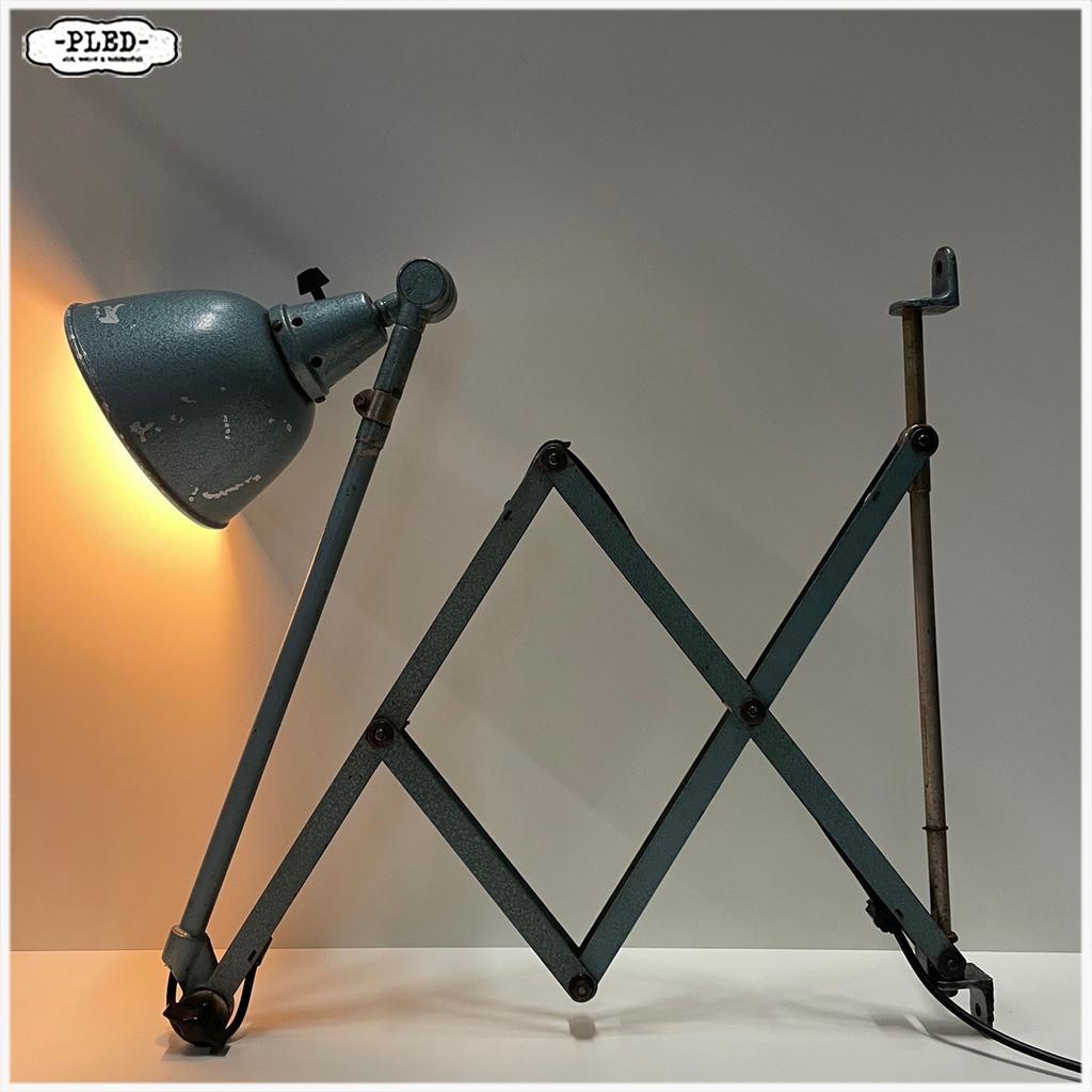 Midgard schaarlamp Model 1000-I, Curt Fischer Wandlamp Lamp, Ophalen, Gebruikt, Industrieel Bauhaus, Midgard Model 1000-I, Curt Fischer