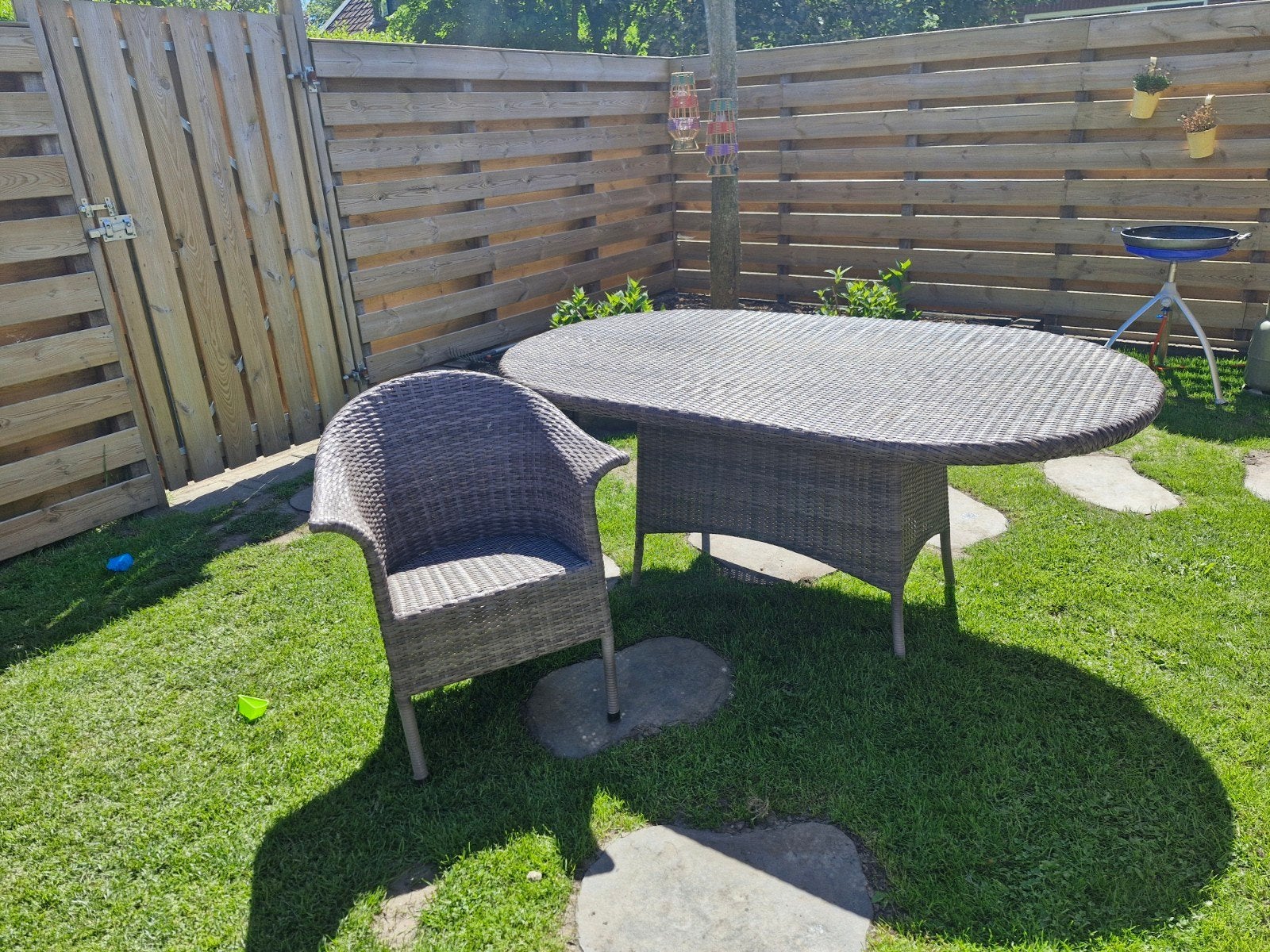 Mooi tuinset 5 stoelen(Brandon), Tuin en Terras, Ophalen of Verzenden, Gebruikt, Vierkant, Wicker