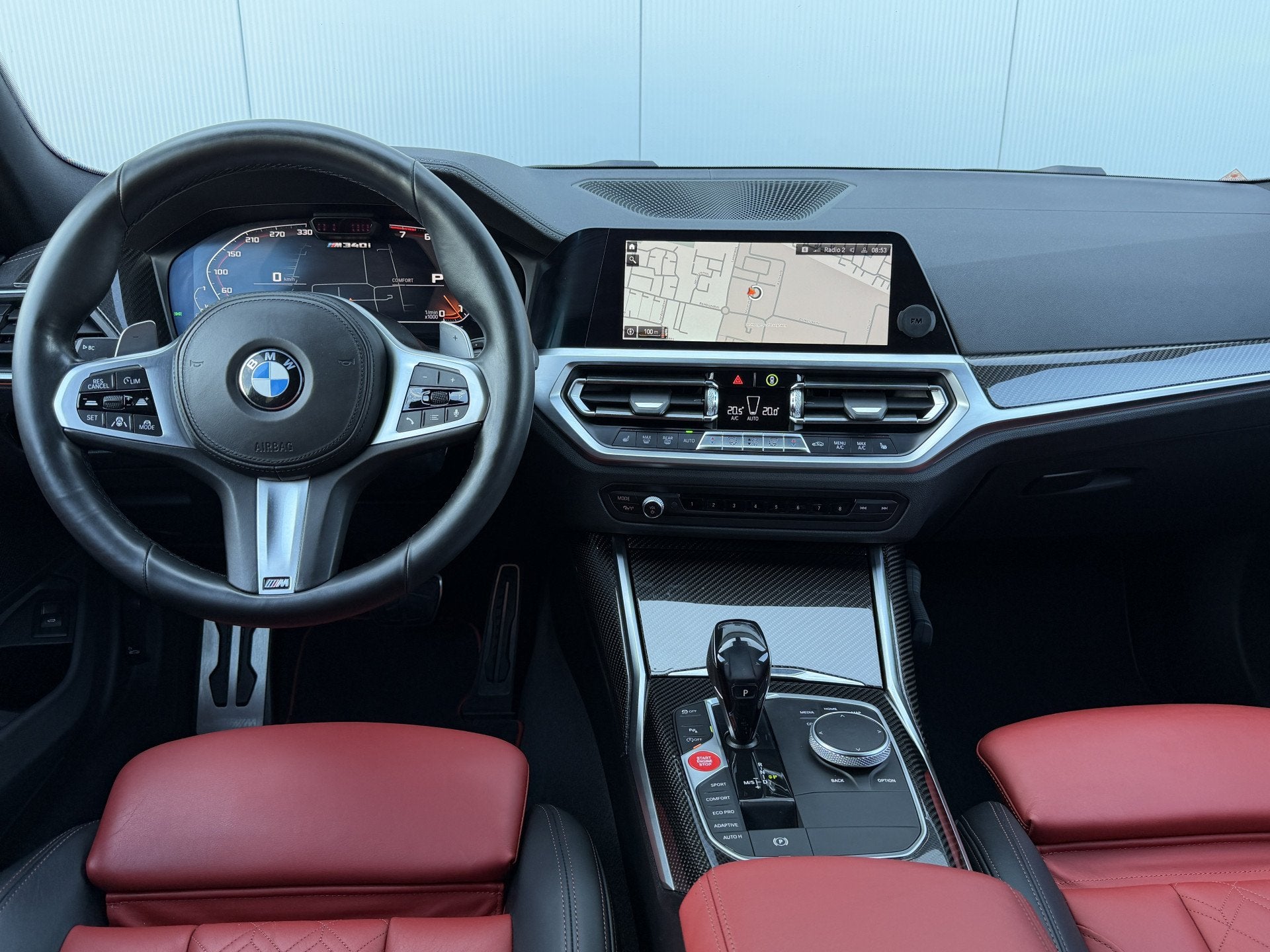 BMW 3 Serie Touring M340i xDrive High Executive Automaat Sch, Auto's, Automaat, Euro 6, Automatische klimaatregeling, Zwart