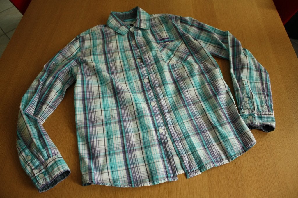 Leuk geruit jongens overhemd maat 146 / 152, Overhemd of Blouse, Ophalen of Verzenden, Zo goed als nieuw, Hema
